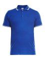 Heren Poloshirt Clique Amarillo 028219 Kobalt-Wit